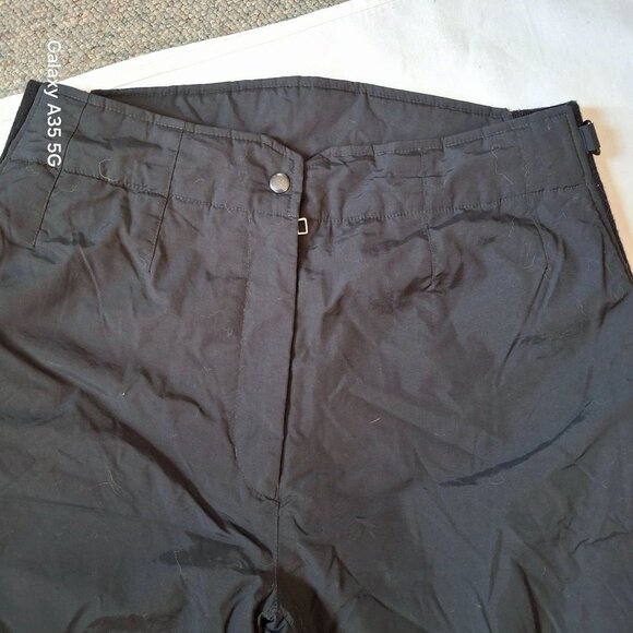 Obermeyer Ladies Black Insulated Snow Pants Size 14 Polyester Ski Wear Winter Ge - Picture 9 of 16